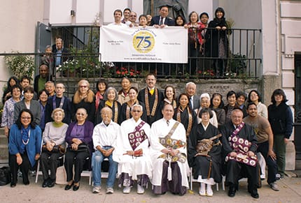 Members of the New York Buddhist Church gathered last fall to celebrate the community’s 75th anniversary