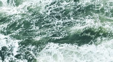 Churning waves.