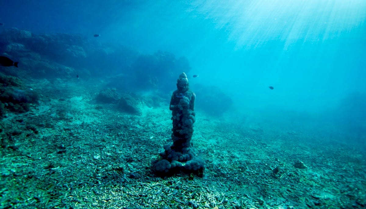 Buddha on the ocean floor.