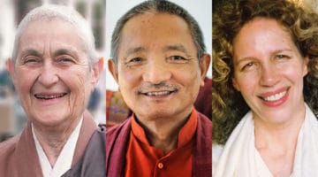Blanche Hartman, Tulku Thondup Rinpoche, and Narayan Helen Liebenson.