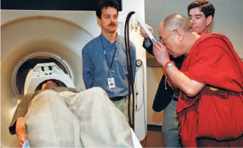 dalai lama neuroscience neuroplasticity mind and life institute science brain buddhism francisco varela eleanor rosch university of wisconsin madison keck laboratory PET sensor