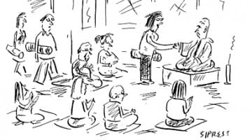 David Sipress Comic Buddhism Lion's Roar Shambhala Sun Funny Buddhism Humor