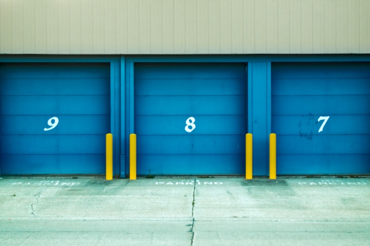 Garage doors.