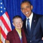 Smiles all around: Pema Chödrön meets President Barack Obama
