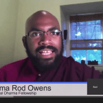 Lama Rod Owens and angel Kyodo williams discuss racism in Buddhist America