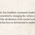 Zen teachers issue open letter confronting abuse