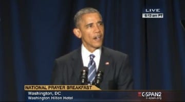 Obama welcomes the Dalai Lama video National Prayer Breakfast