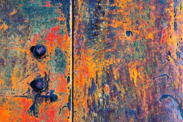 seeing fresh andy karr miksang contemplative photography buddhism gas pump rusty colour orange green