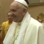 Pope Francis, Catholics, meet with Buddhists at Vatican