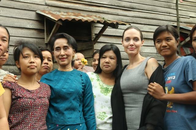 aung san suu kyi, angelina jolie, burma, rohingya, buddhist, lion's roar, news