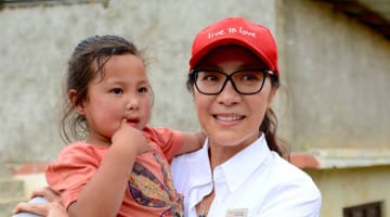 Michelle Yeoh, Buddhism, Nepal, Earthquake, Aid, Activism, Ladakh, Famous, Lion's Roar, Buddhism, News, Live to Love,