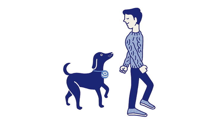 Man walking with dog