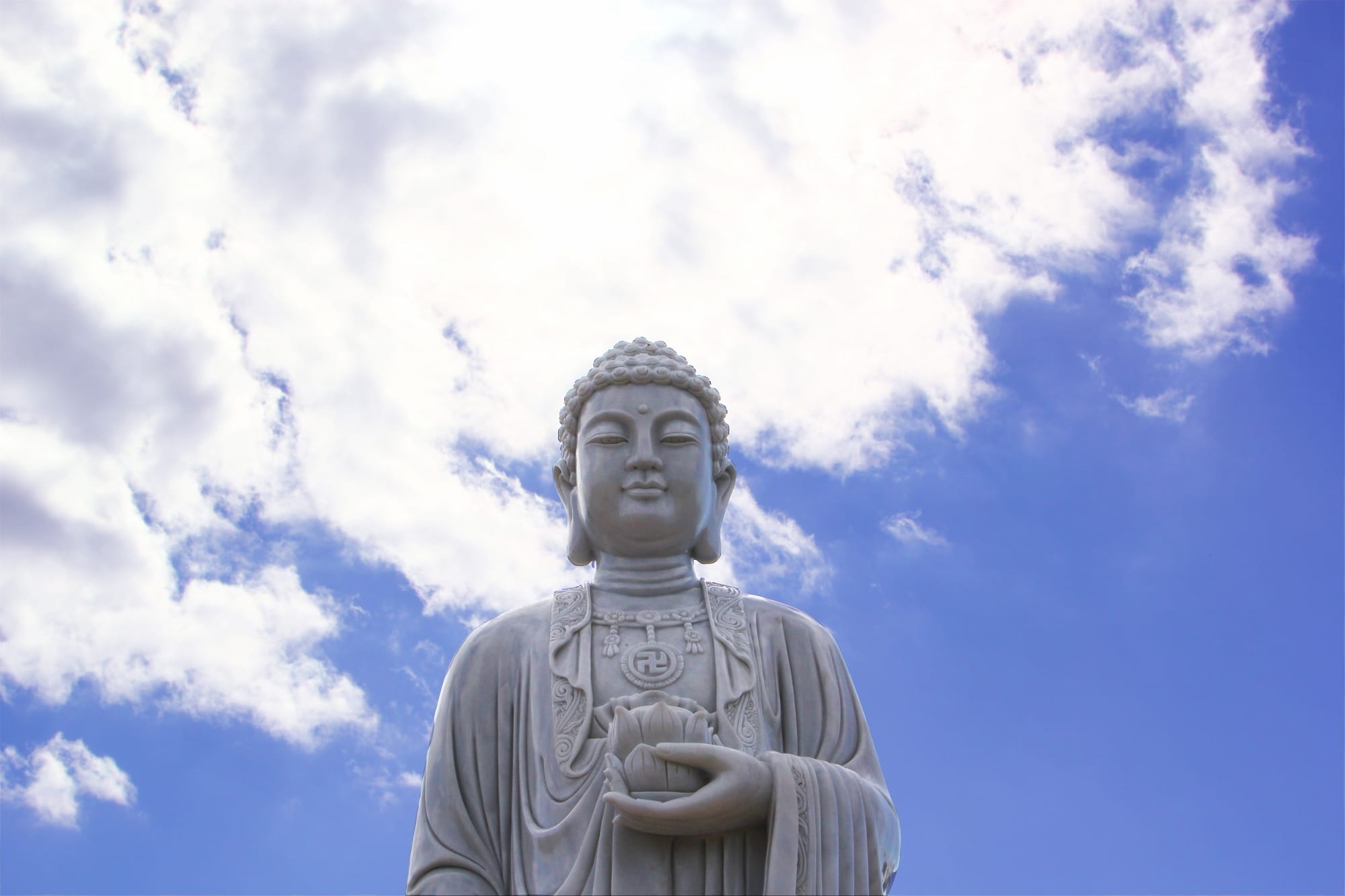 The new Buddha statue at Enfield Memorial Park.