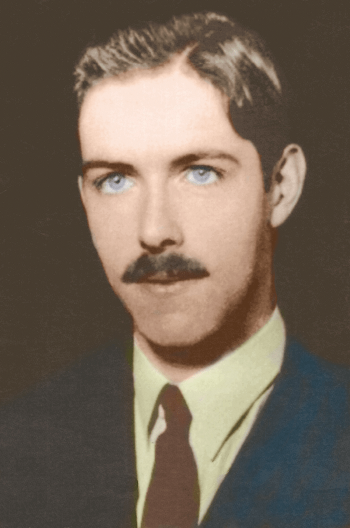 A portrait of Alan Watts from 1938.