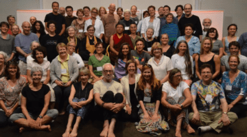 Attendees of last year's retreat with our guest teachers, Tsoknyi Rinpoche, Sylvia Boorstein, and Melissa Myozen Blacker, Roshi.