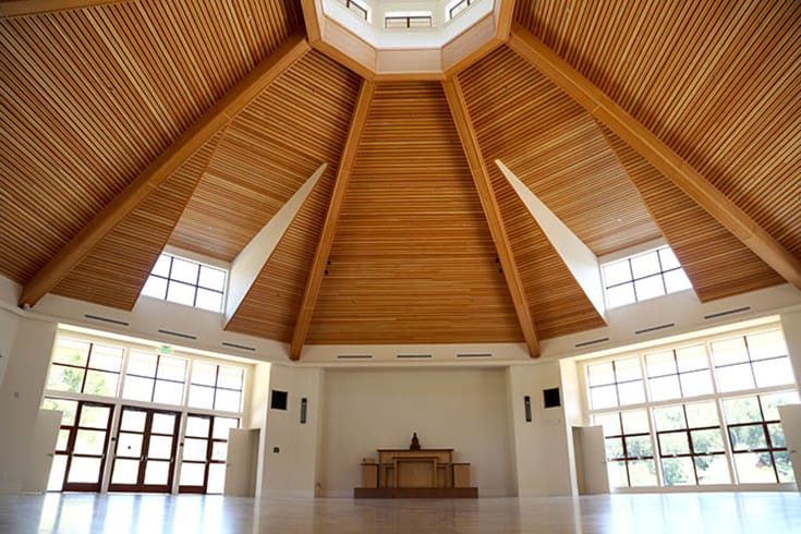 The Great Hall in Spirit Rock's new Community Meditation Centre.