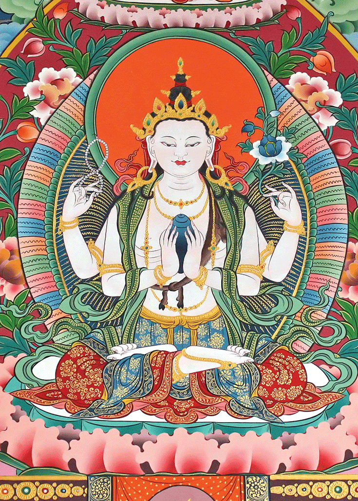 Image of four-armed Avalokiteshvara.