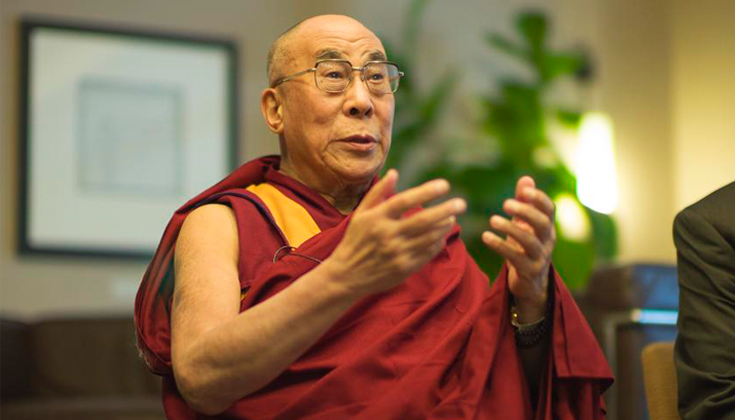 The Dalai Lama speaking in Boston.