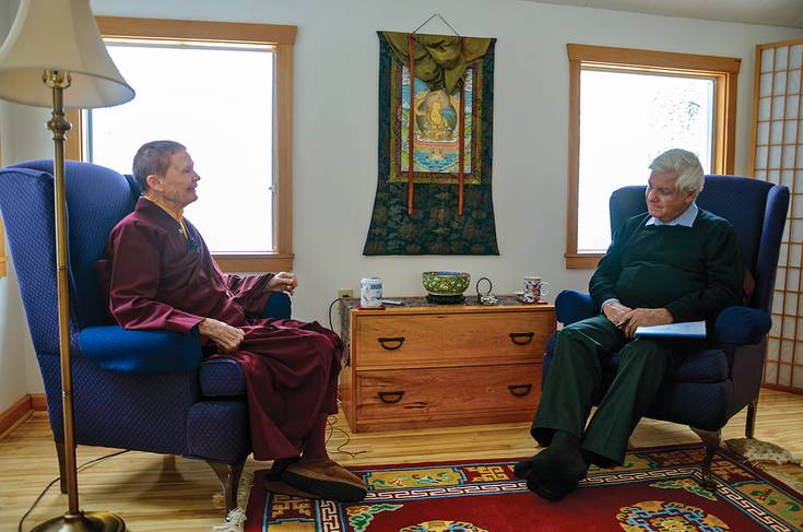 Pema Chodron and Melvin McLeod in conversaiton.