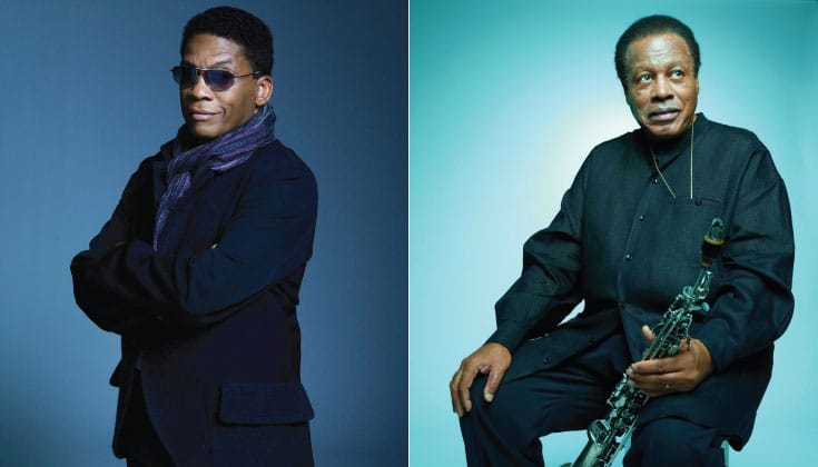 Herbie Hancock (left) by Kwaku Alston. Wayne Shorter (right) by Robert Ascroft.