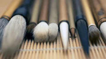 Calligraphy brushes.