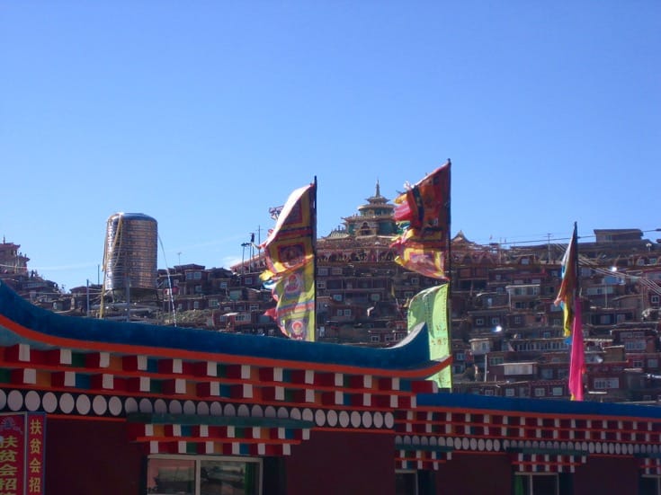 12 - Banners Flying in the Wind at Larung Gar - HGayley