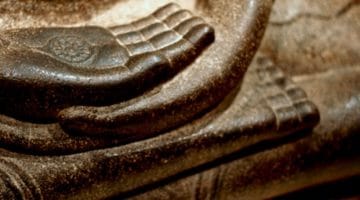 Buddha seated in meditation.