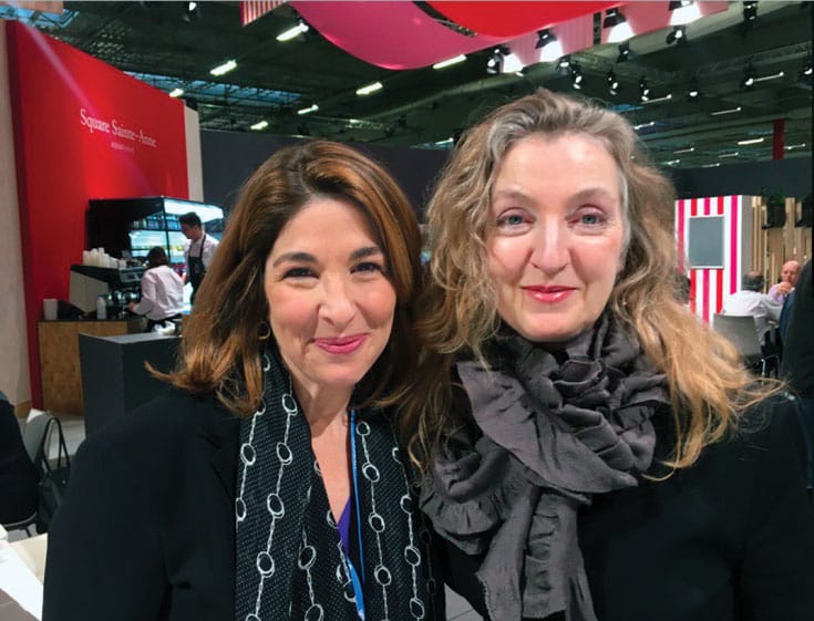 Rebecca Solnit with author Naomi Klein at the Paris climate talks.