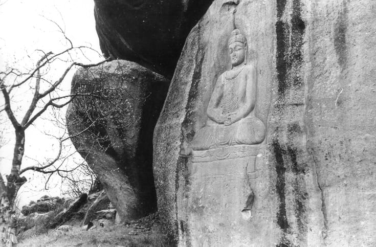 Original Jehanabad Buddha, before its defacement.