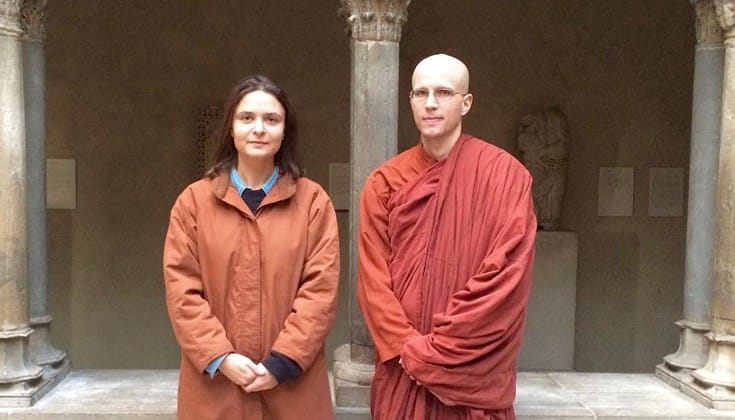 Bhante Suddhaso and Giovanna Maselli.