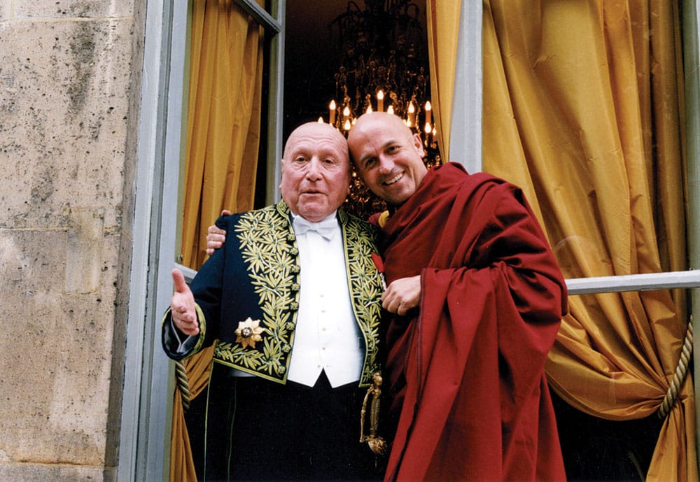 Ricard with his father, the philosopher Jean-Francois Revel, on the day of Revel’s reception at the French National Academy in Paris.