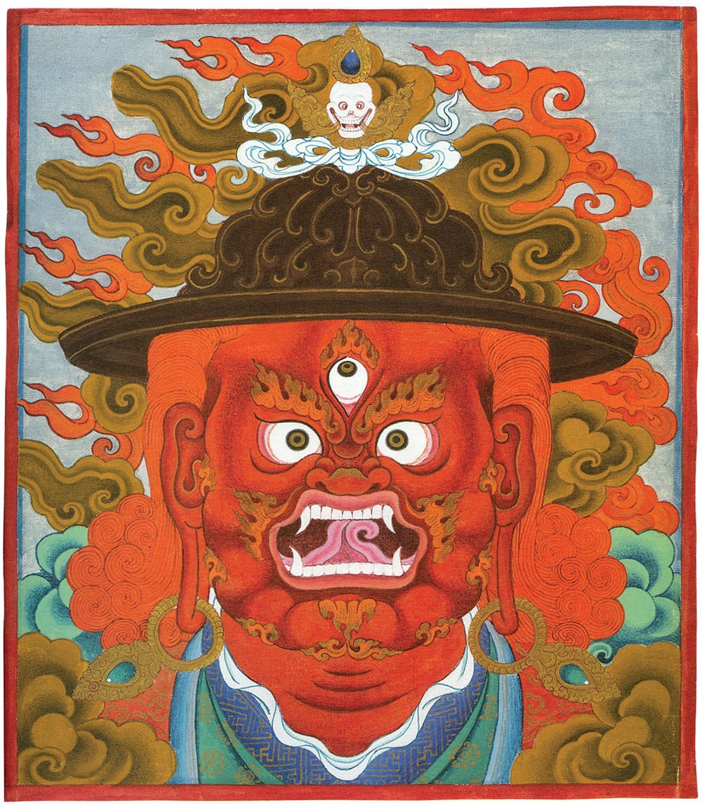 The protector Vajrasadhu, painted by Chögyam Trungpa Rinpoche. Used by permission of Diana J. Mukpo.