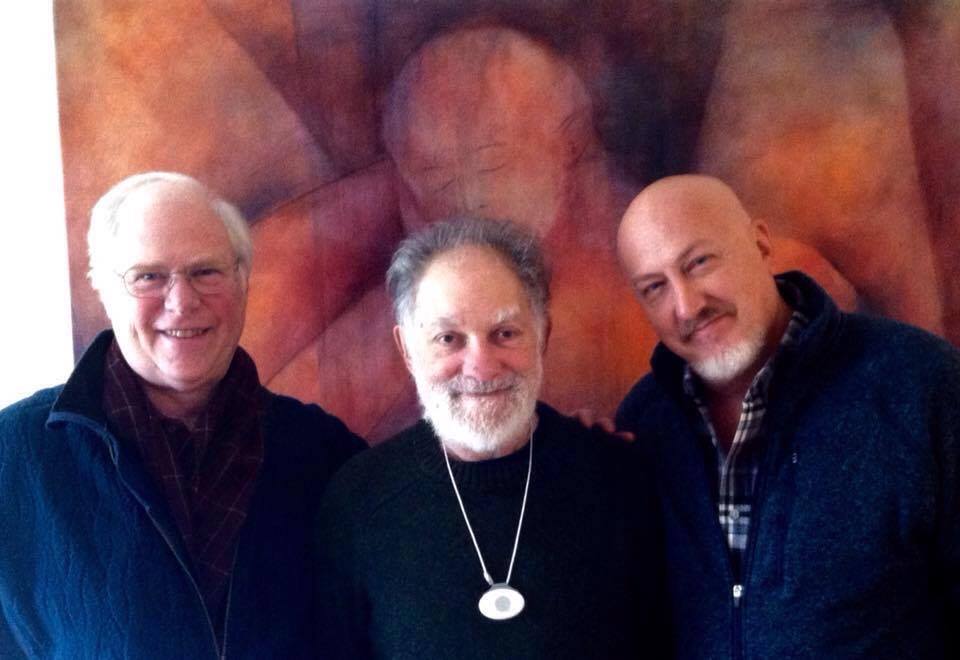 Bernie Glassman (center), flanked by Chris Queen and Tony Stultz.