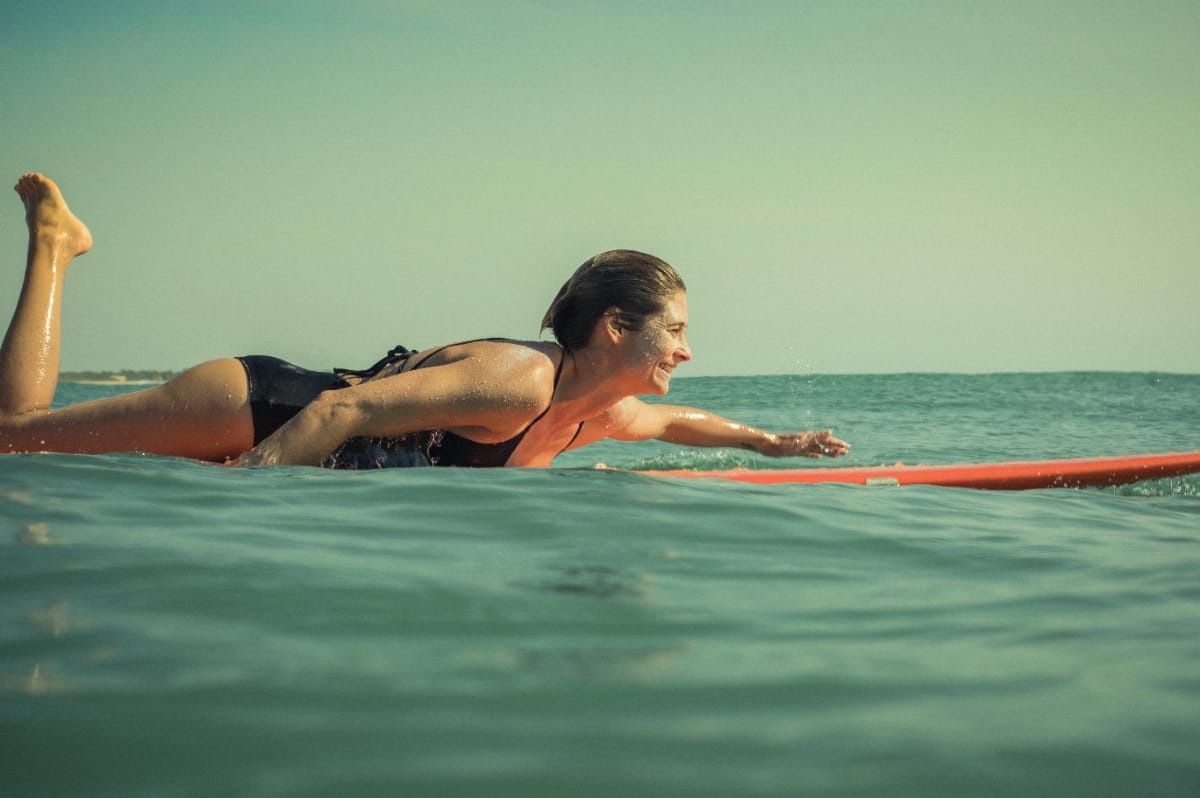 Surfer Belinda Biggs in Sri Lanka. Photo by Nathan Oldfield.