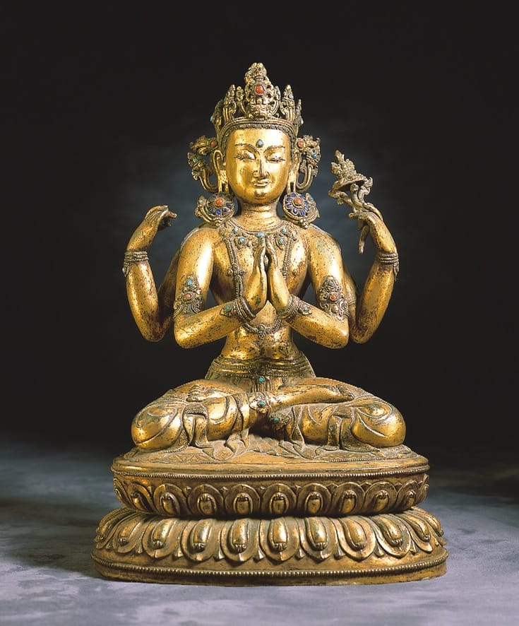 Statue of the bodhisattva Shadakshari Lokeshvara.