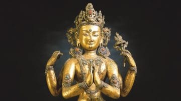 Statue of the bodhisattva Shadakshari Lokeshvara.