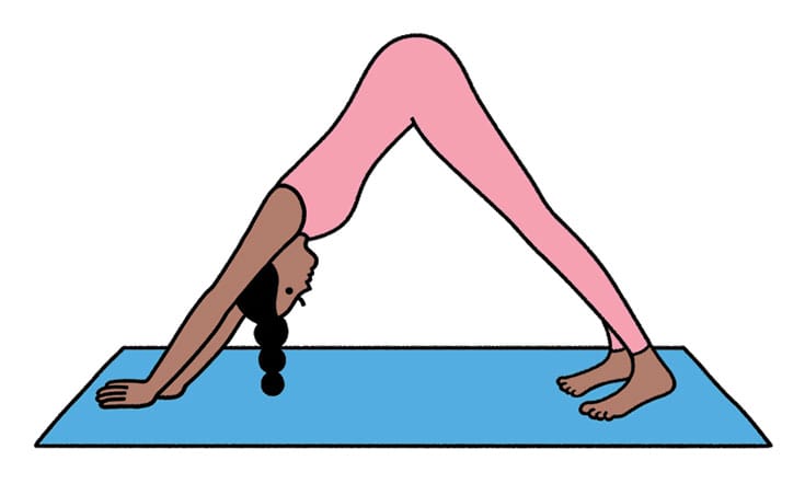 Woman in downward dog