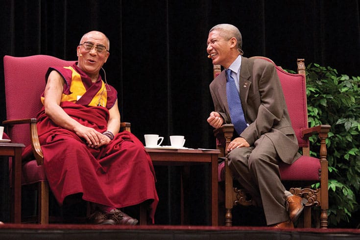 Six-year-old Thupten Jinpa once held the Dalai Lama's hand during a school visit. In 1985, His Holiness asked Jinpa to be his principal English translator, which he has been ever since.