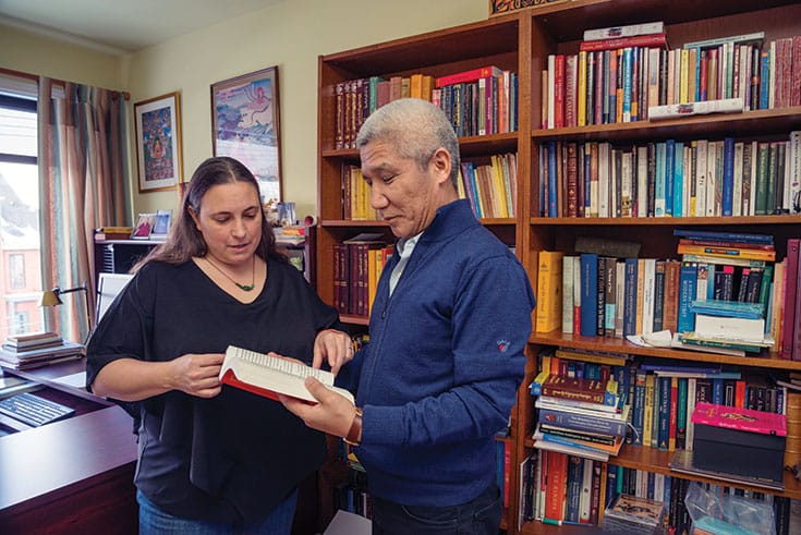 Thupten Jinpa and his wife, Sophie, who works with him on his translation projects as coordinator, administrator, and more. Photo by Christine Guest. 