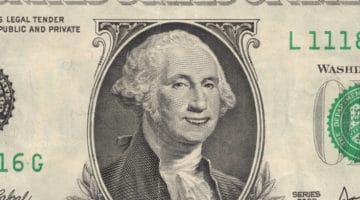 George Washington smiling.