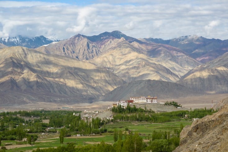 Monastery in a Himalayan valley.