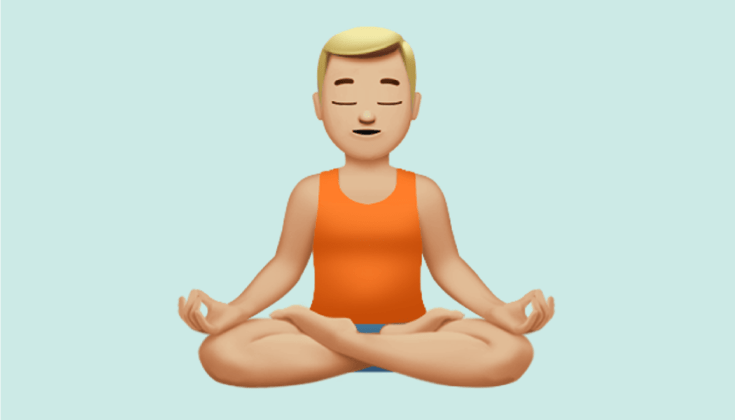 meditation emoji.