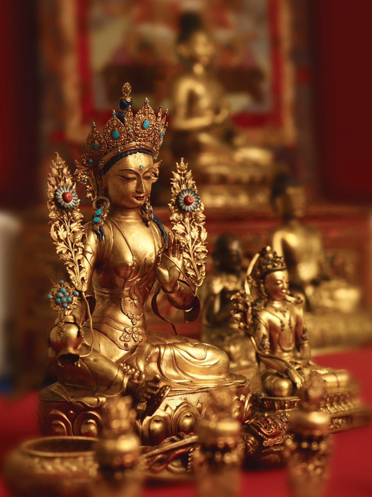 Tibetan Buddhist statues.