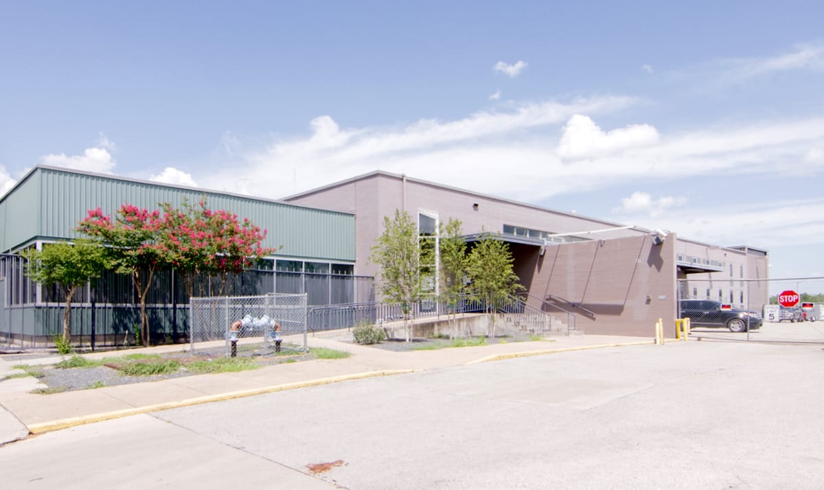 A warehouse in downtown Houston.