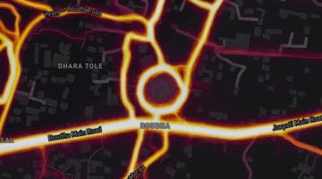 Heat maps illustrate the sacred routes of Buddhist pilgrims