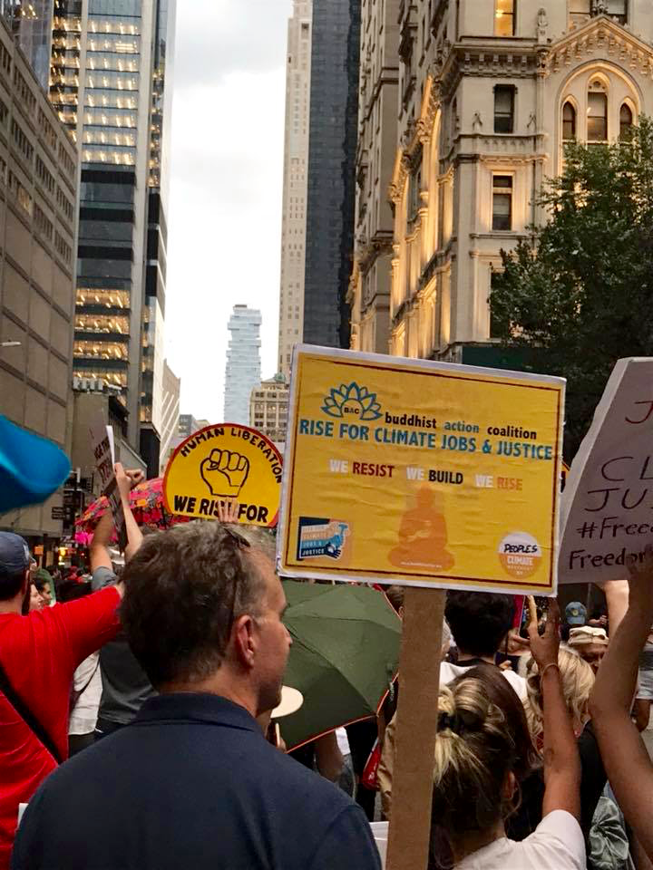 Buddhist protestor.
