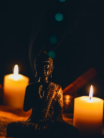 Buddha and candles.