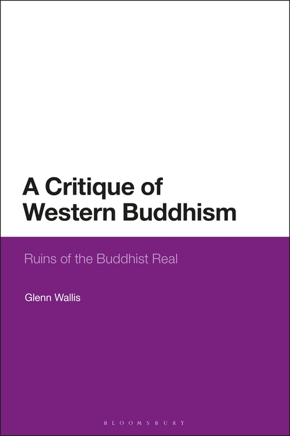Book cover for "a critique of Western Buddhism." The bottom half of the book is purple and the top half is white.