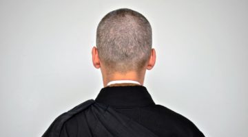 Back of a meditator's head