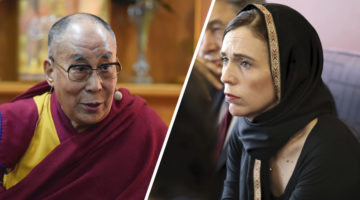The Dalai Lama, New Zealand Prime Minister Jacinda Ardern